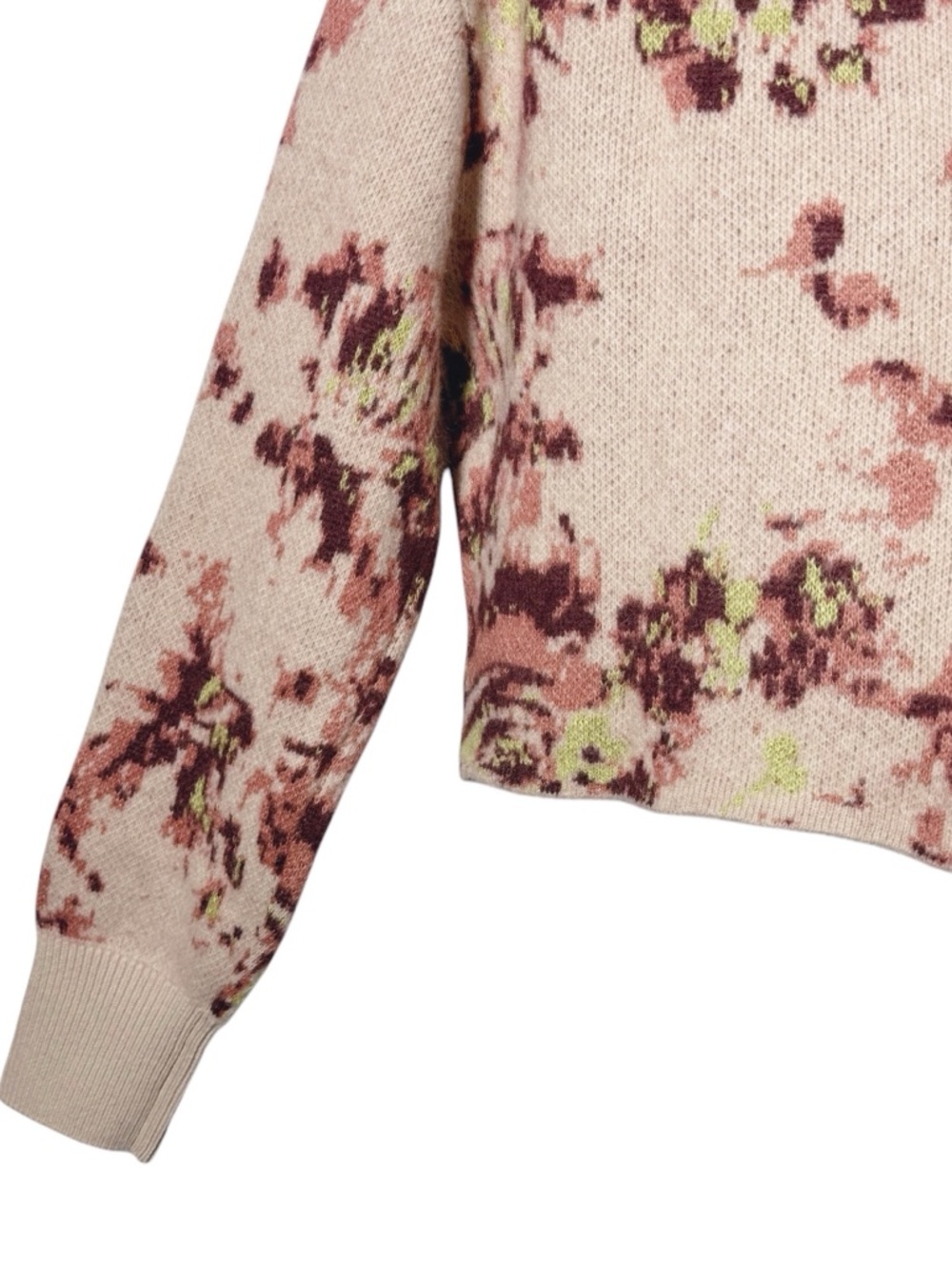 & Other Stories Floral Jacquard Cardigan NWT Size Medium Mohair Wool Knit - Picture 6 of 8